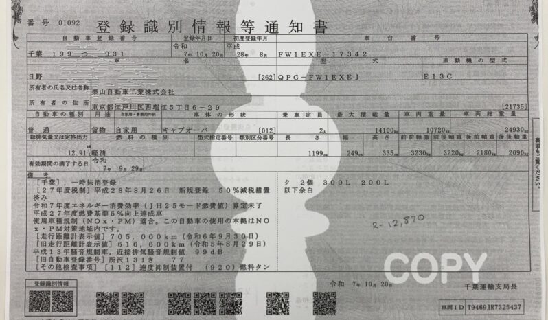 
								プロフィア　平ボディ　青 full									