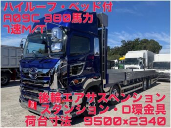 日野　プロフィア　平ボディ　青　50万キロ
